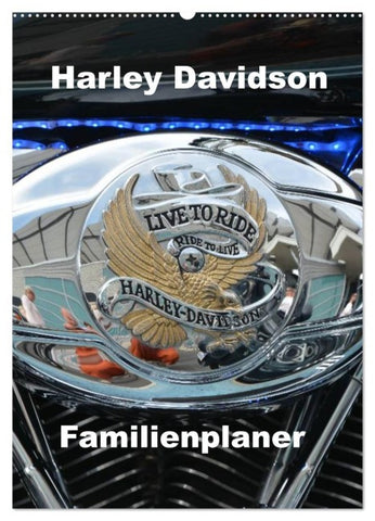 Harley Davidson Familienplaner (Wandkalender 2026 DIN A2 hoch), CALVENDO Monatskalender