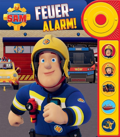 Feuerwehrmann Sam - Feuer-Alarm! - Soundbuch - Pappbilderbuch mit Klingelknopf und 5 spannenden Geräuschen