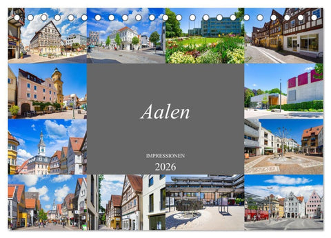 Aalen Impressionen (Tischkalender 2026 DIN A5 quer), CALVENDO Monatskalender
