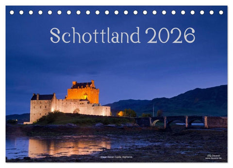 Schottland (Tischkalender 2026 DIN A5 quer), CALVENDO Monatskalender