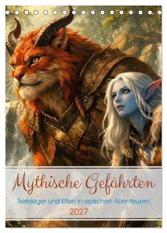 Mythische Gefährten (Tischkalender 2027 DIN A5 hoch), CALVENDO Monatskalender