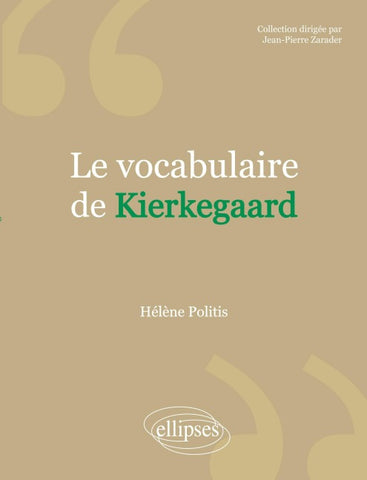Le vocabulaire de Kierkegaard