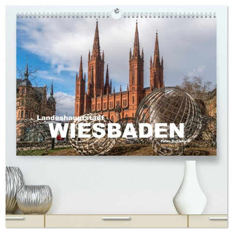 Landeshauptstadt Wiesbaden (hochwertiger Premium Wandkalender 2027 DIN A2 quer), Kunstdruck in Hochglanz