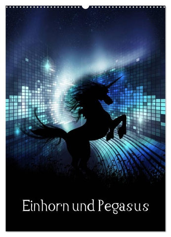Einhorn und Pegasus (Wandkalender 2026 DIN A2 hoch), CALVENDO Monatskalender