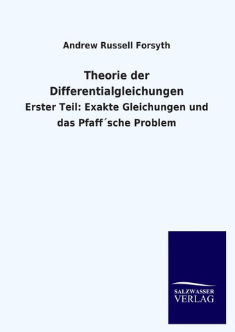 Theorie der Differentialgleichungen