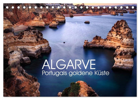 Algarve - Portugals goldene Küste (Tischkalender 2027 DIN A5 quer), CALVENDO Monatskalender