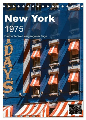 New York 1975 (Tischkalender 2026 DIN A5 hoch), CALVENDO Monatskalender