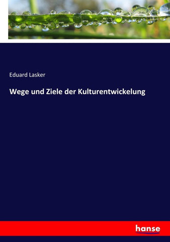 Wege und Ziele der Kulturentwickelung
