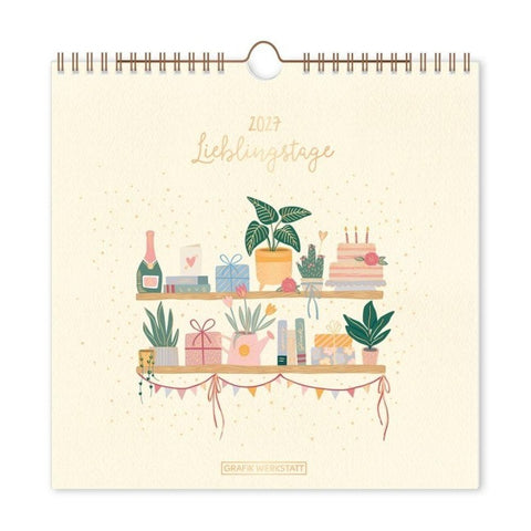 Wandkalender quadratisch 2027 Lieblingstage