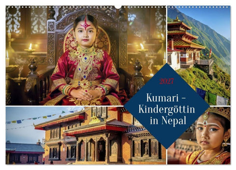 Kumari - Kindergöttin in Nepal (Wandkalender 2027 DIN A2 quer), CALVENDO Monatskalender