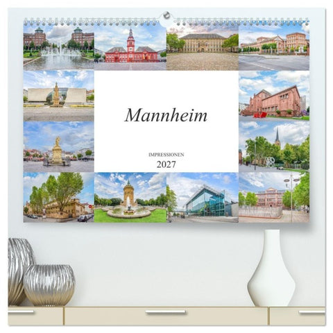 Mannheim Impressionen (hochwertiger Premium Wandkalender 2027 DIN A2 quer), Kunstdruck in Hochglanz
