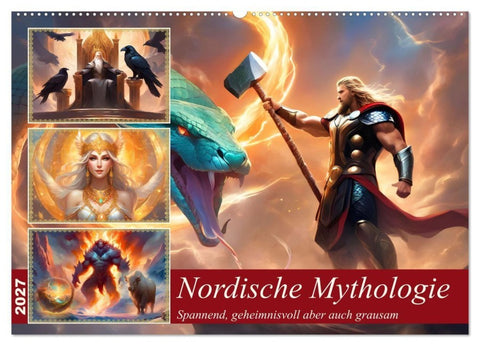 Nordische Mythen (Wandkalender 2027 DIN A2 quer), CALVENDO Monatskalender