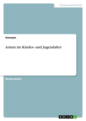 Armut im Kindes- und Jugendalter