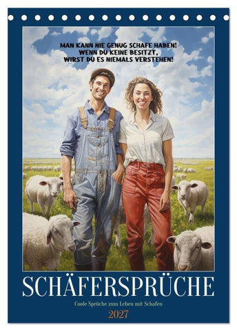 Schäfersprüche (Tischkalender 2027 DIN A5 hoch), CALVENDO Monatskalender