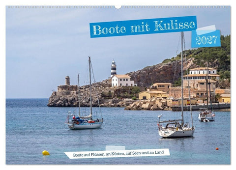 Boote mit Kulisse (Wandkalender 2027 DIN A2 quer), CALVENDO Monatskalender