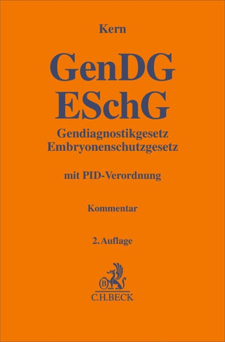 Gendiagnostikgesetz, Embryonenschutzgesetz. GenDG / ESchG