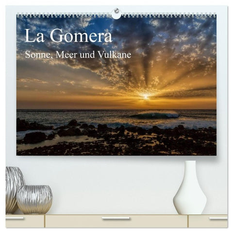 La Gomera Sonne, Meer und Vulkane (hochwertiger Premium Wandkalender 2027 DIN A2 quer), Kunstdruck in Hochglanz