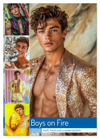 Boys on Fire (Wandkalender 2026 DIN A2 hoch), CALVENDO Monatskalender