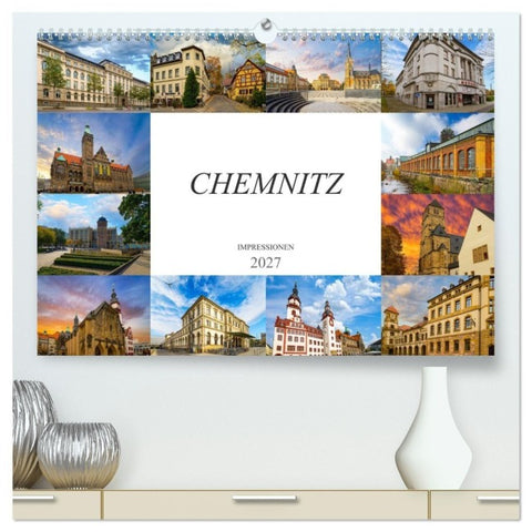 Chemnitz Impressionen (hochwertiger Premium Wandkalender 2027 DIN A2 quer), Kunstdruck in Hochglanz