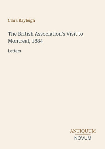 The British Association's Visit to Montreal, 1884