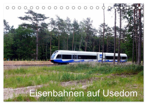 Eisenbahnen auf Usedom (Tischkalender 2026 DIN A5 quer), CALVENDO Monatskalender