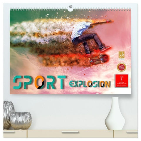 Sport Explosion (hochwertiger Premium Wandkalender 2026 DIN A2 quer), Kunstdruck in Hochglanz
