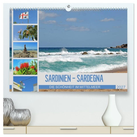 SARDINIEN - SARDEGNA (hochwertiger Premium Wandkalender 2027 DIN A2 quer), Kunstdruck in Hochglanz
