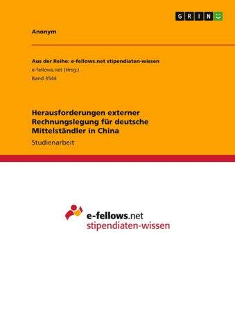 Herausforderungen externer Rechnungslegung für deutsche Mittelständler in China