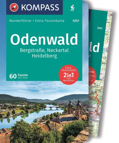 KOMPASS Wanderführer Odenwald, 60 Touren mit Extra-Tourenkarte