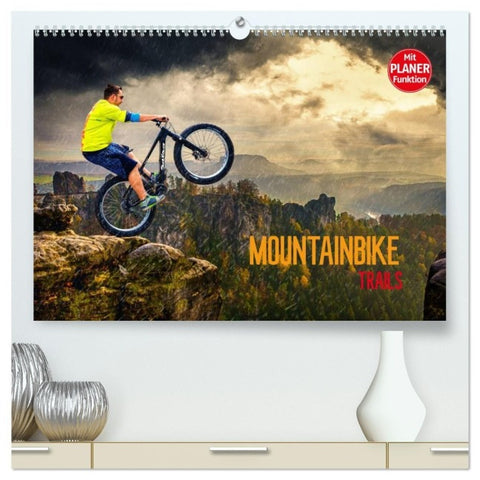 Mountainbike Trails (hochwertiger Premium Wandkalender 2027 DIN A2 quer), Kunstdruck in Hochglanz