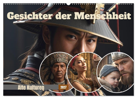 Gesichter der Menschheit (Wandkalender 2027 DIN A2 quer), CALVENDO Monatskalender