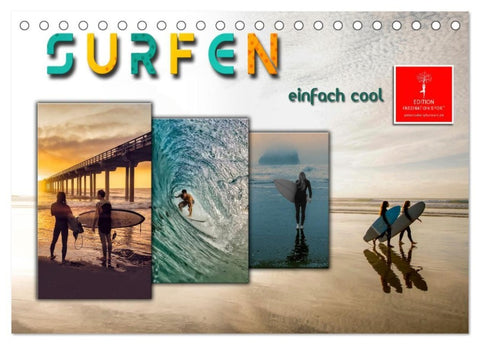 Surfen - einfach cool (Tischkalender 2027 DIN A5 quer), CALVENDO Monatskalender