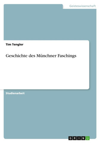 Geschichte des Münchner Faschings