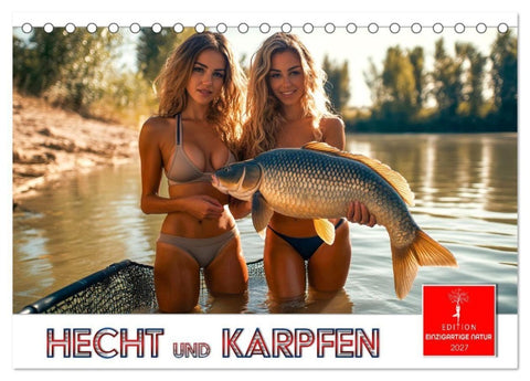 Hecht und Karpfen (Tischkalender 2027 DIN A5 quer), CALVENDO Monatskalender