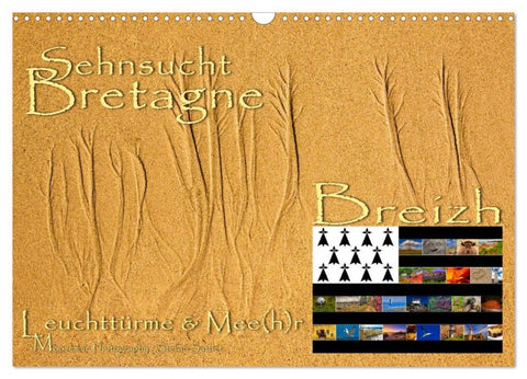 Sehnsucht Bretagne - Breizh (Wandkalender 2026 DIN A3 quer), CALVENDO Monatskalender