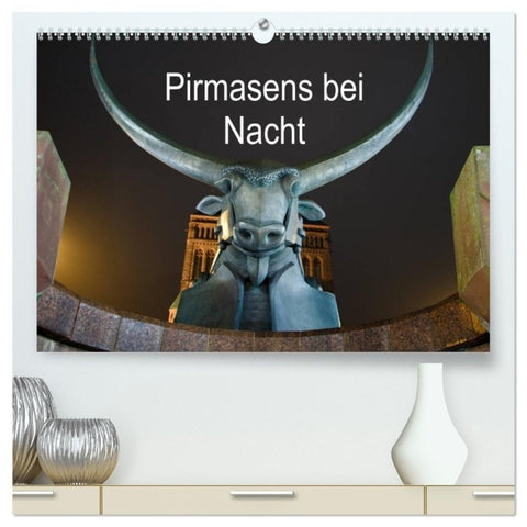 Pirmasens bei Nacht (hochwertiger Premium Wandkalender 2027 DIN A2 quer), Kunstdruck in Hochglanz