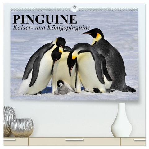 Pinguine - Kaiser- und Königspinguine (hochwertiger Premium Wandkalender 2027 DIN A2 quer), Kunstdruck in Hochglanz