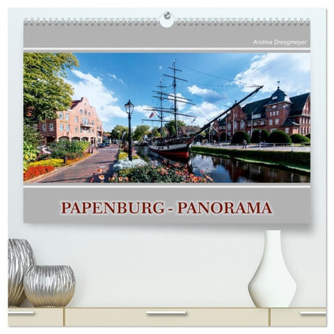 Papenburg-Panorama (hochwertiger Premium Wandkalender 2027 DIN A2 quer), Kunstdruck in Hochglanz