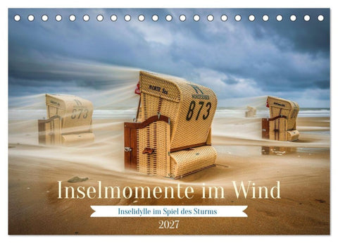 Inselmomente im Wind (Tischkalender 2027 DIN A5 quer), CALVENDO Monatskalender