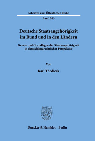 Deutsche Staatsangehörigkeit im Bund und in den Ländern.