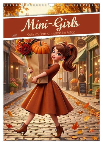 Mini-Girls (Wandkalender 2027 DIN A3 hoch), CALVENDO Monatskalender
