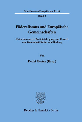 Föderalismus und Europäische Gemeinschaften