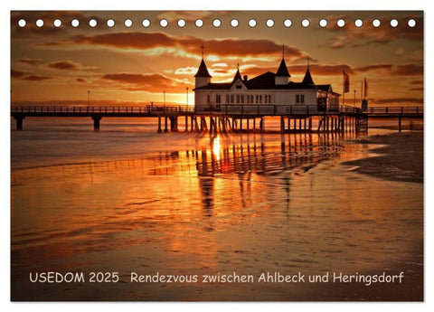 Usedom 2026 Rendezvous zwischen Ahlbeck und Heringsdorf (Tischkalender 2026 DIN A5 quer), CALVENDO Monatskalender