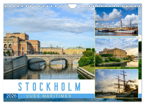 Stockholm - Vues maritimes (Calendrier mural 2026 DIN A4 vertical), CALVENDO calendrier mensuel