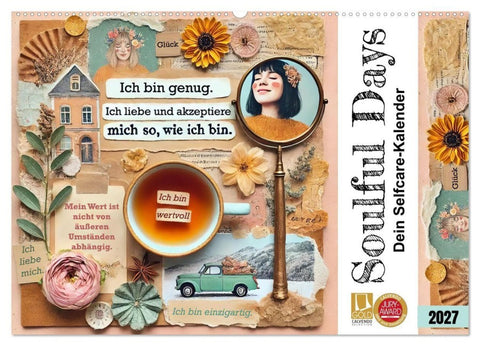 Soulful Days - Dein Selfcare-Kalender (Wandkalender 2027 DIN A2 quer), CALVENDO Monatskalender