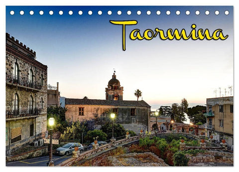 Taormina zur blauen Stunde (Tischkalender 2027 DIN A5 quer), CALVENDO Monatskalender