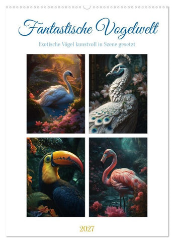 Fantastische Vogelwelt (Wandkalender 2027 DIN A2 hoch), CALVENDO Monatskalender