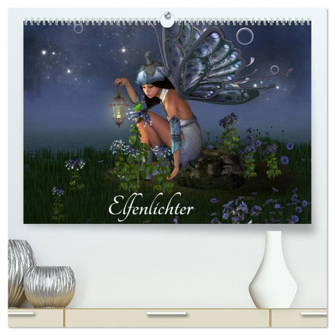 Elfenlichter (hochwertiger Premium Wandkalender 2026 DIN A2 quer), Kunstdruck in Hochglanz
