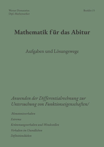 Mathematik für das Abitur