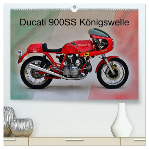 Ducati 900SS Königswelle (hochwertiger Premium Wandkalender 2027 DIN A2 quer), Kunstdruck in Hochglanz